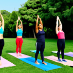 요가강사와 피트니스 강사 차이 - Yoga Session in a Park**

"A diverse group of people participating in a yoga class in a lush green p...
