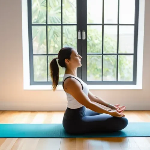 요가강사 레슨료 책정 기준 - **Prompt:** "A serene and knowledgeable female yoga instructor, appearing to be in her late 30s, gra...