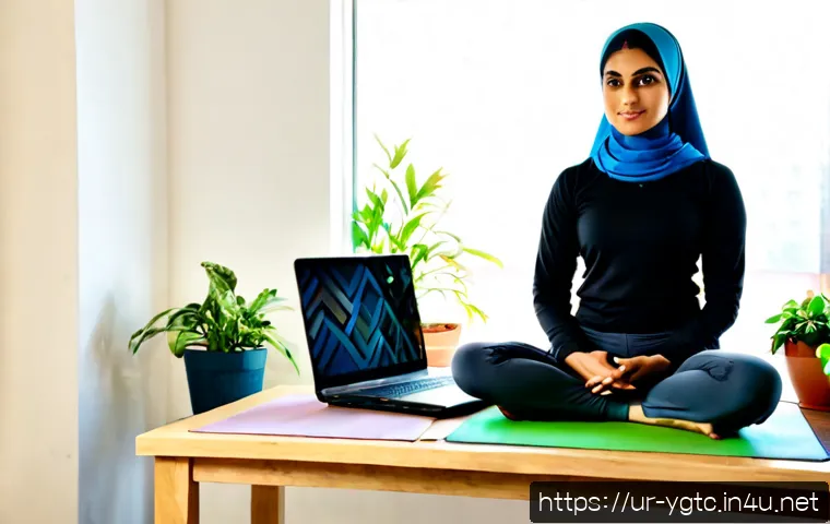 Home 17 요가강사 디지털 마케팅 전략 - Photorealistic lifestyle scene of a Pakistani female yoga instructor in modest long-sleeve activewea...